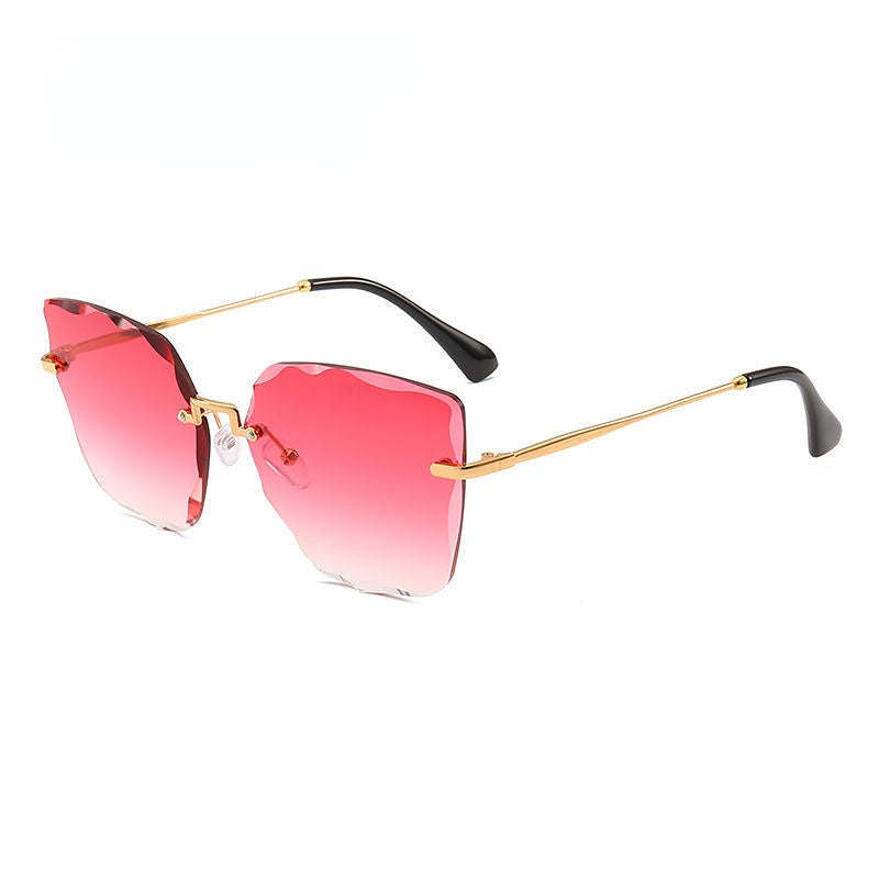 Wholesale PC Frameless Trimmed Women's Sunglasses
